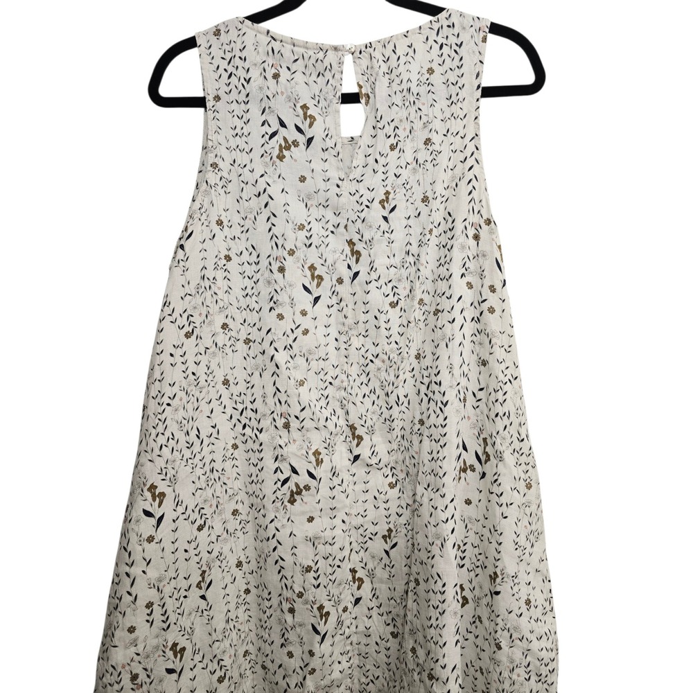 Rachel Zoe Linen Swing Dress L Cottagecore Coastal Grandmother Boho Lagenlook - Picture 8 of 9